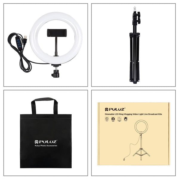 7.9 Inch Led Ring Light With Tripod And Phone Clamp For Audio Video Use Tripods & Monopods