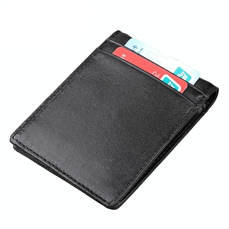 Anti Magnetic Leather Rfid Wallet Sleek & Secure Black Wallets