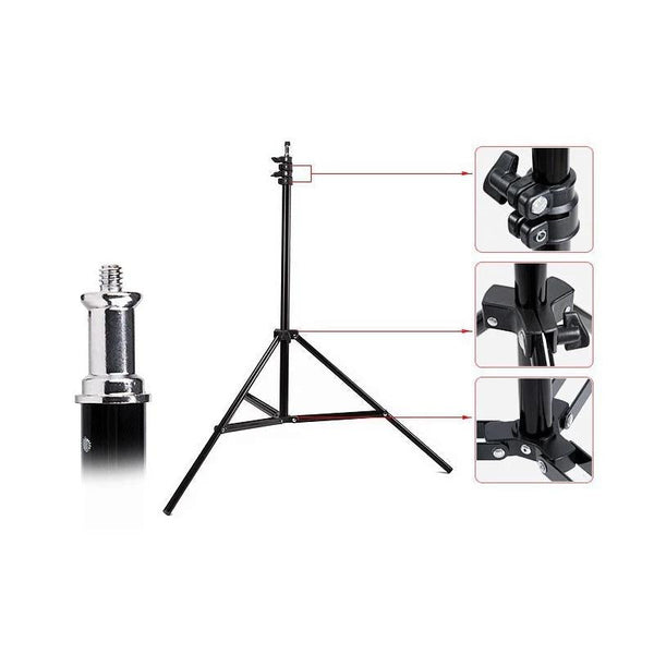 Aluminum Light Stand For Studio Flash 2.8 Metre Height Black Audio Video Equipment Other Lighting & Studio