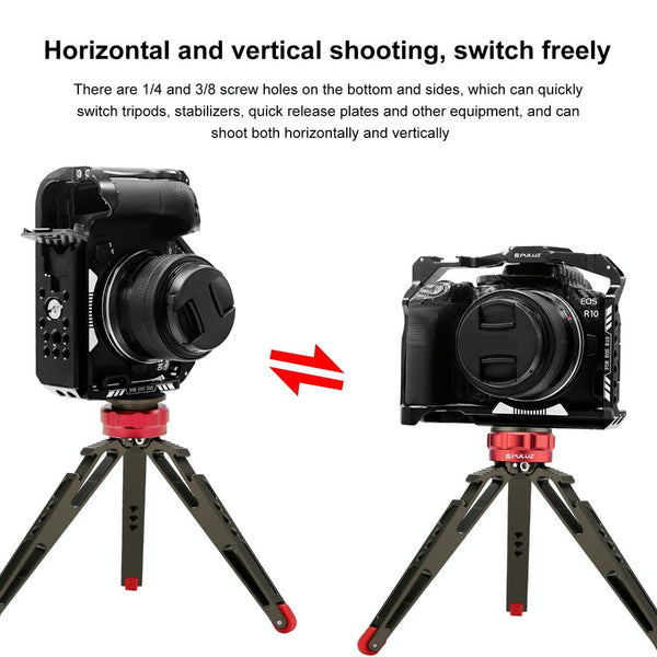 Metal Camera Cage For Canon Eos R10 Stabilizer Rig Black Audio And Video Equipment Stabilizers