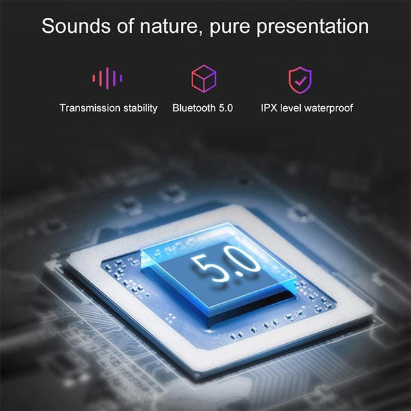 Waterproof Bluetooth Earphones With Magnetic Charging Box 5.0 Black Earbuds