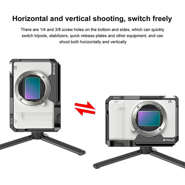 Aluminum Camera Cage For Sony Zv E1 Stabilizer Black Camera Cases Bags & Covers