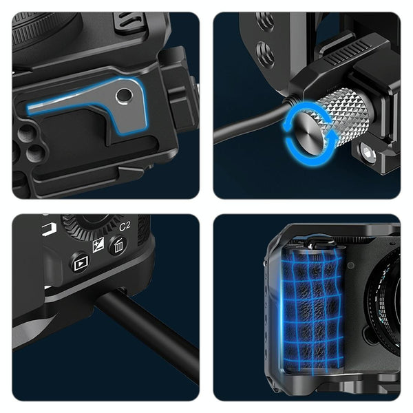 Sony A7cm2 7C Ii 7Cr Metal Camera Cage Stabilizer For Audio And Video Stabilizers
