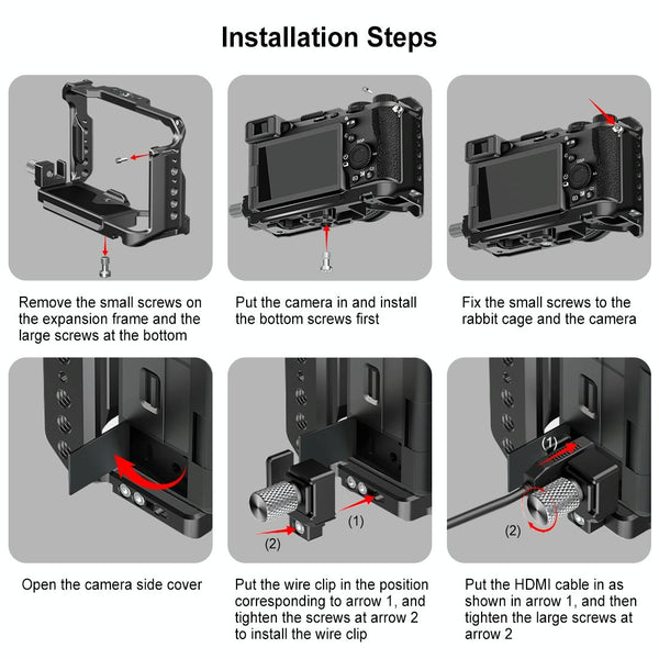 Sony A7cm2 7C Ii 7Cr Metal Camera Cage Stabilizer For Audio And Video Stabilizers