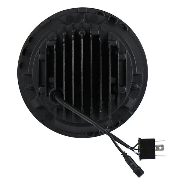 2 Pcs 7 Inch Dc12v 6000K 6500K 50W Car Led Headlight Cree Lamp Beads For Jeep Wrangler / Harley Support App + Bluetooth Control Black Led Car Lights