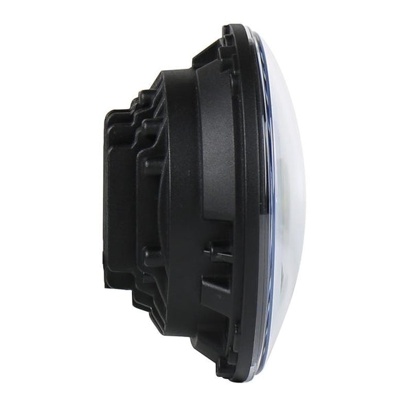 2 Pcs 7 Inch Dc12v 6000K 6500K 50W Car Led Headlight Cree Lamp Beads For Jeep Wrangler / Harley Support App + Bluetooth Control Black Led Car Lights