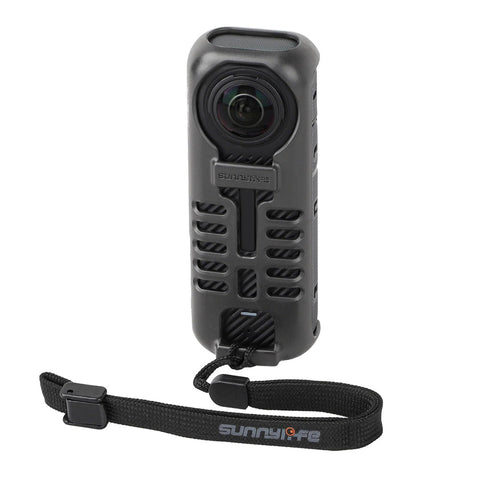 Graphene Protective Case For Insta360 X4 With Hand Strap Black Audio And Video Accessory Camera Cases Bags & Covers