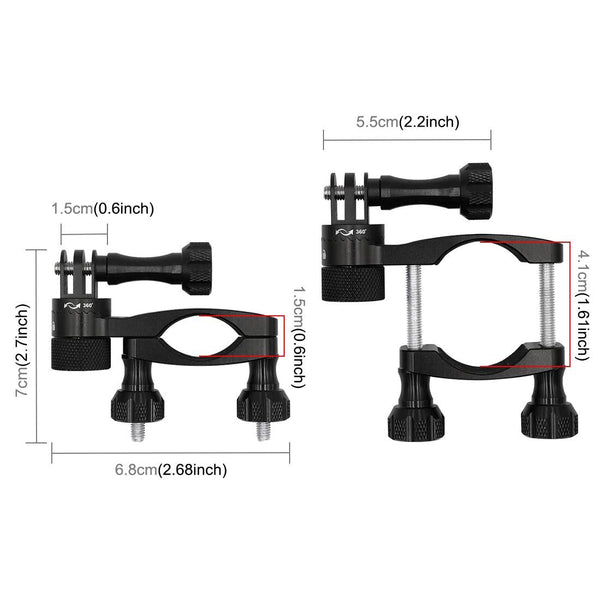 Universal Bike Handlebar Mount For Gopro Hero12 360 Degree Rotation Bike Camera Holders Mounts