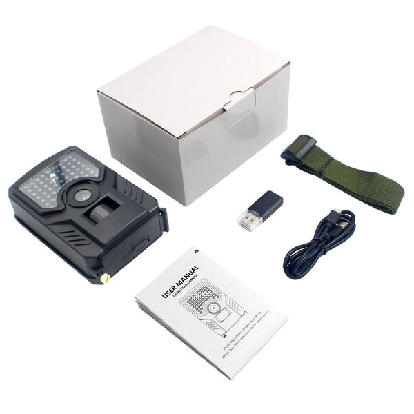 12Mp 1080P Hd Infrared Hunting Trail Camera With 120 Degree Wide Angle Lens And Ip56 Waterproof Design Supports Tf Card Pir Distance 15M Black Digital