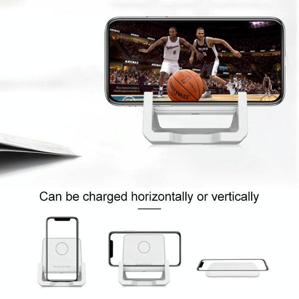 10W Vertical Wireless Charger For Mobile Phones Black Chargers & Cradles