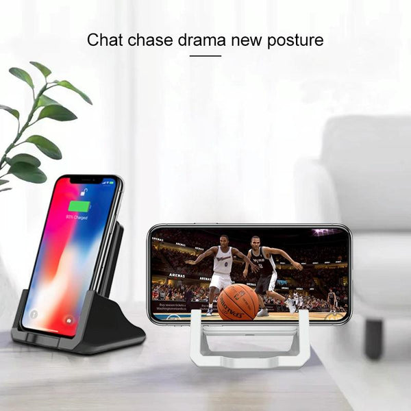 10W Vertical Wireless Charger For Mobile Phones Black Chargers & Cradles