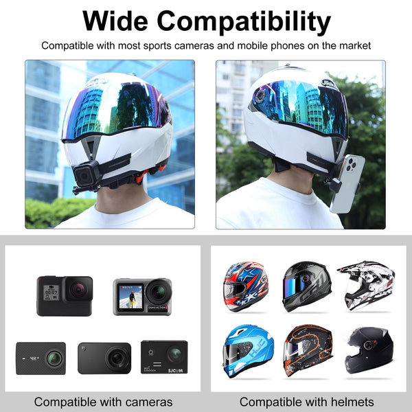 Motorcycle Helmet Chin Mount For Bending Action Camera Bike Camera Holders Mounts