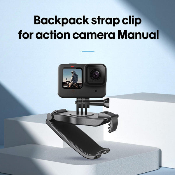 360 Degree Rotating Backpack Belt Clip Bracket For Action Cameras And Mobile Phones Bike Camera Holders Mounts