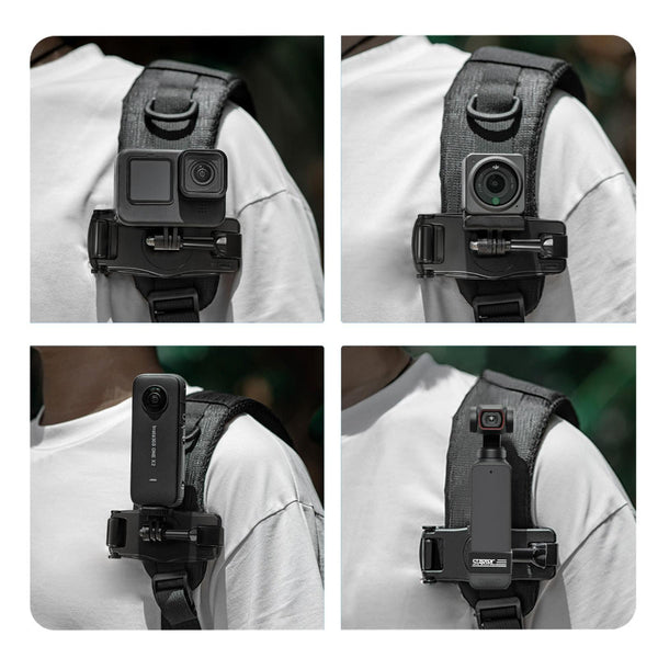 360 Degree Rotating Backpack Belt Clip Bracket For Action Cameras And Mobile Phones Bike Camera Holders Mounts