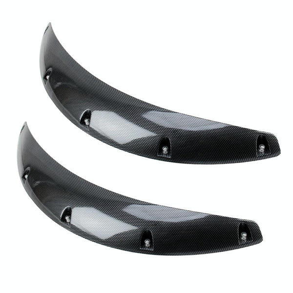2 Pcs 58Cm Car Stickers Rubber Round Arc Strips Fender Flares Wheel Eyebrow Decal Black Fenders & Mud Guards