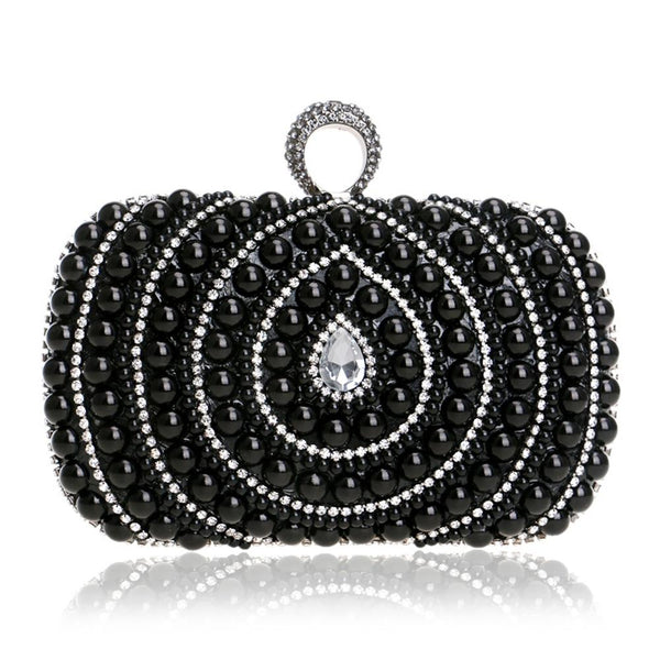 Stylish Pearl Handbag For Fashion Banquets And Parties Black Women's Bags & Handbags