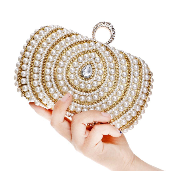 Stylish Pearl Handbag For Fashion Banquets And Parties Black Women's Bags & Handbags