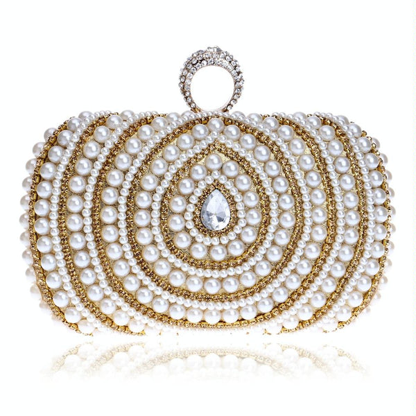 Stylish Pearl Handbag For Fashion Banquets And Parties Black Women's Bags & Handbags