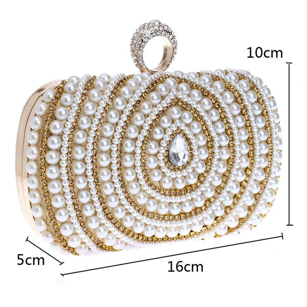 Stylish Pearl Handbag For Fashion Banquets And Parties Black Women's Bags & Handbags