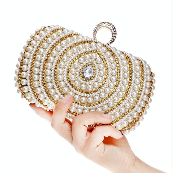Stylish Pearl Handbag For Fashion Banquets And Parties Black Women's Bags & Handbags