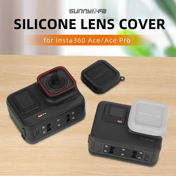 Silicone Lens Cap Protector For Insta360 Ace / Black Camera Cases Bags & Covers