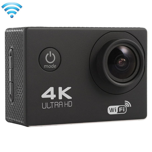 170 Degree Wide Angle Wifi Action Camera With Waterproof Case Supports 64Gb Micro Sd_Black Digital Cameras