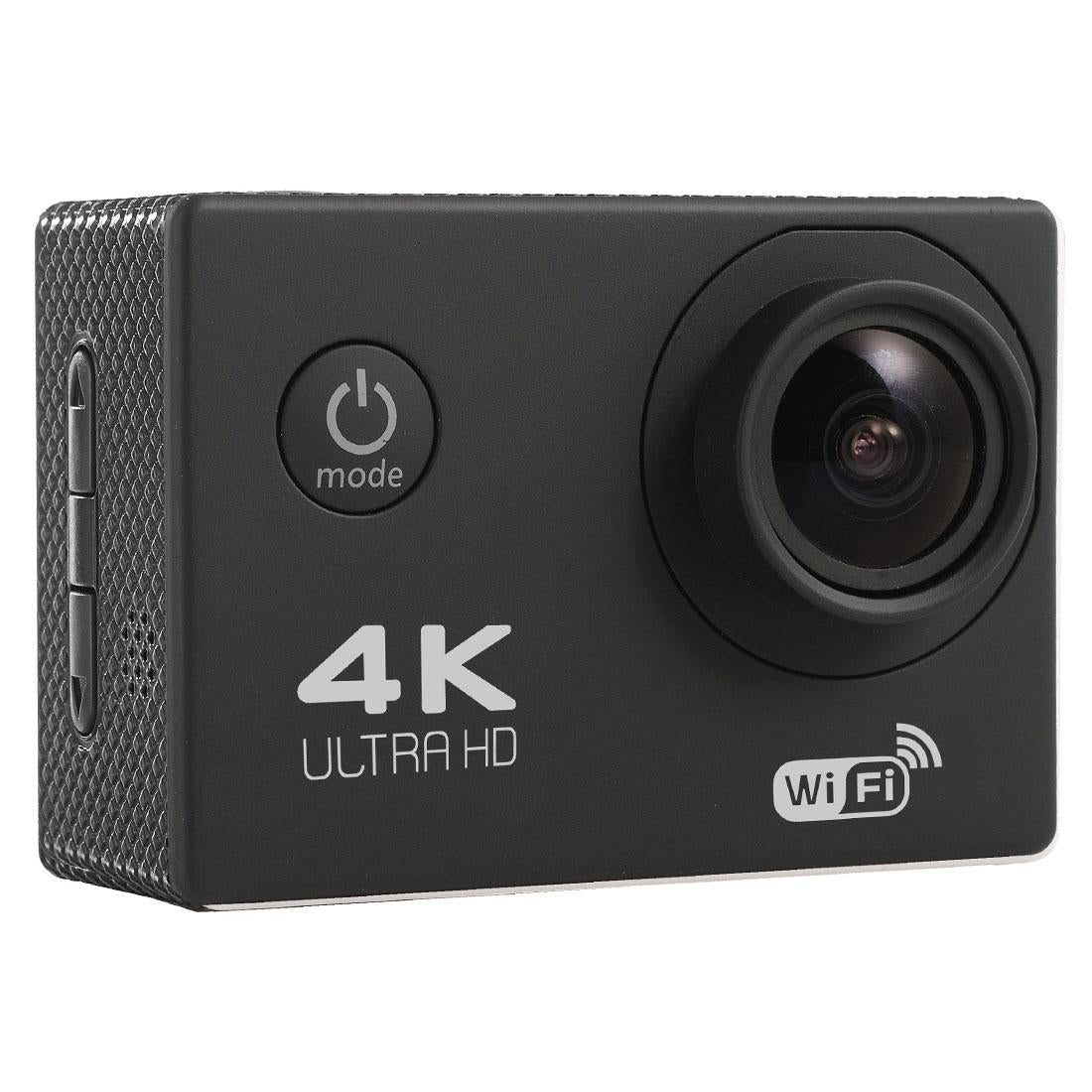 170 Degree Wide Angle Wifi Action Camera With Waterproof Case Supports 64Gb Micro Sd_Black Digital Cameras