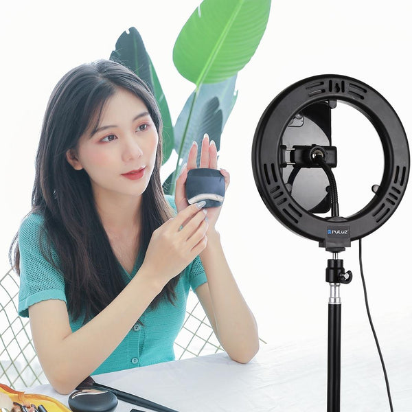 7.9 Inch Mirror Light With Tripod Usb Dual Colour Curved Ring For Vlogging Photography Other Lighting & Studio
