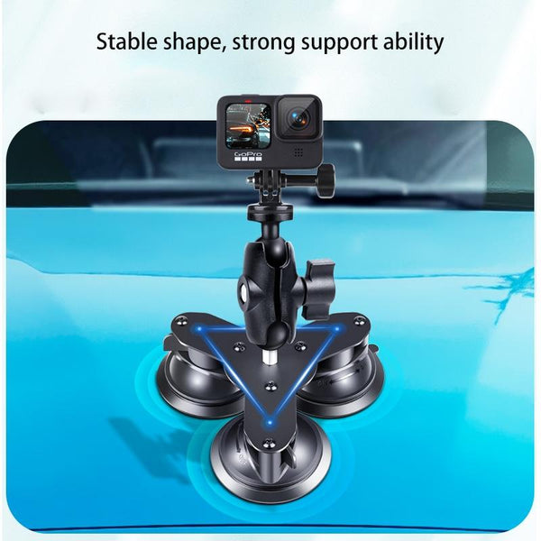 Universal Dual Suction Cup Mount For Action Cameras And Smartphones Audio Video Bike Camera Holders Mounts