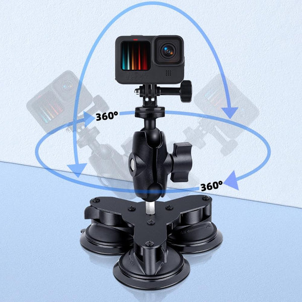 Universal Dual Suction Cup Mount For Action Cameras And Smartphones Audio Video Bike Camera Holders Mounts