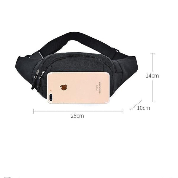 Waterproof Multi Pocket Chest Bag For Sports Black Bags