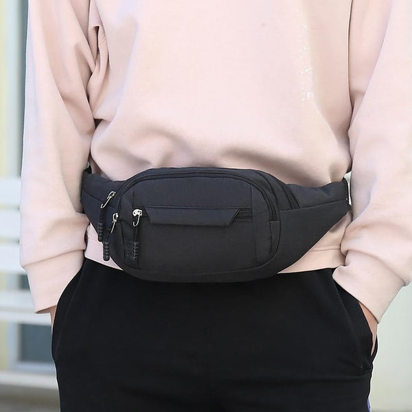 Waterproof Multi Pocket Chest Bag For Sports Black Bags