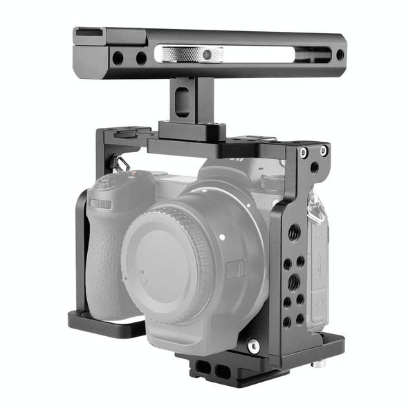 Video Camera Cage Stabilizer With Handle For Nikon Z6 / Z7 Black Stabilizers