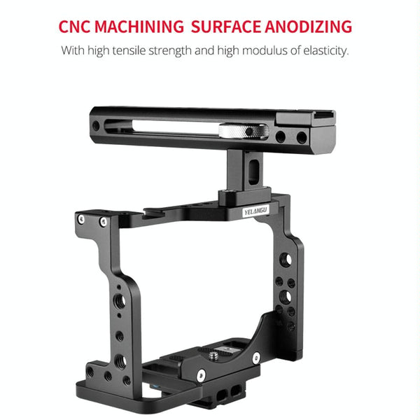 Video Camera Cage Stabilizer With Handle For Nikon Z6 / Z7 Black Stabilizers