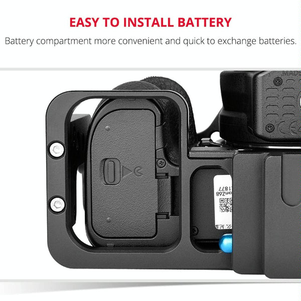 Video Camera Cage Stabilizer With Handle For Nikon Z6 / Z7 Black Stabilizers