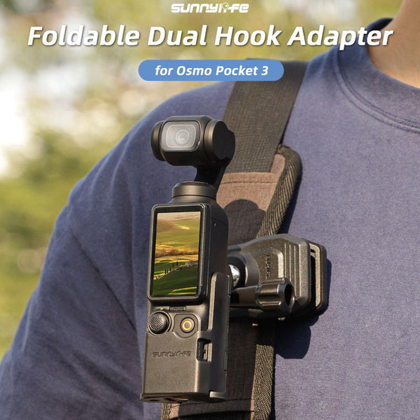 Foldable Dual Hooks Adapter For Dji Pocket 3 Protective Case Bracket Audio Video Cables & Adapters