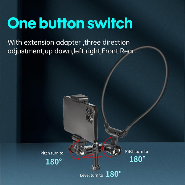 Neck Camera Holder For Hands Free Vlogging And Fpv Recording Audio Video Accessory Other Camera & Photo Accs