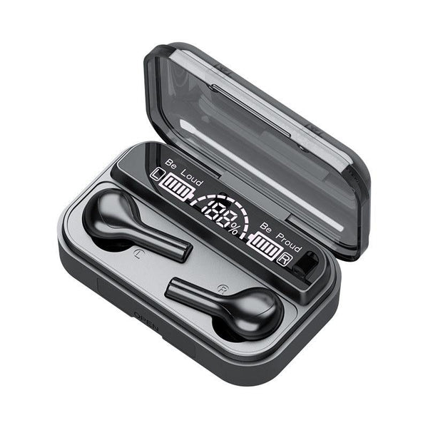 Touch Bluetooth Earphones With Noise Cancellation And Charging Box Black Earbuds
