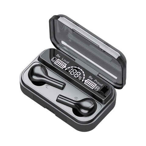 Touch Bluetooth Earphones With Noise Cancellation And Charging Box Black Earbuds