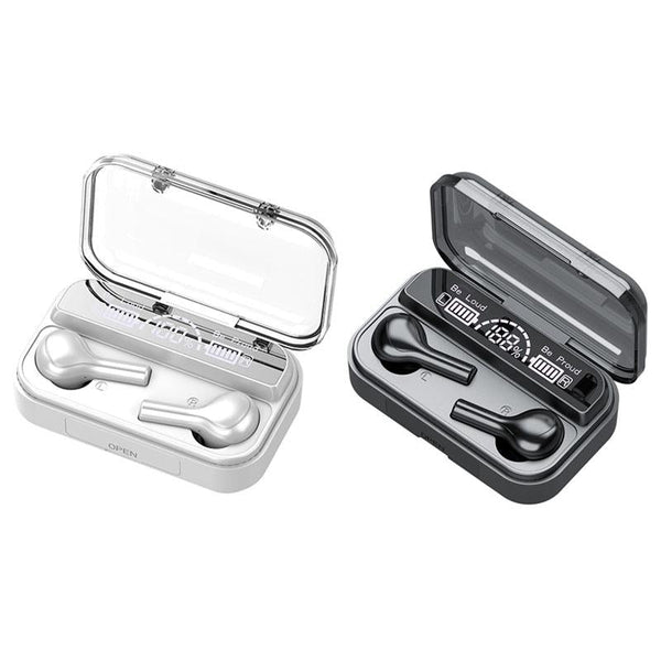 Touch Bluetooth Earphones With Noise Cancellation And Charging Box Black Earbuds