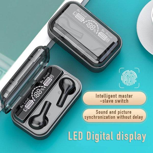 Touch Bluetooth Earphones With Noise Cancellation And Charging Box Black Earbuds