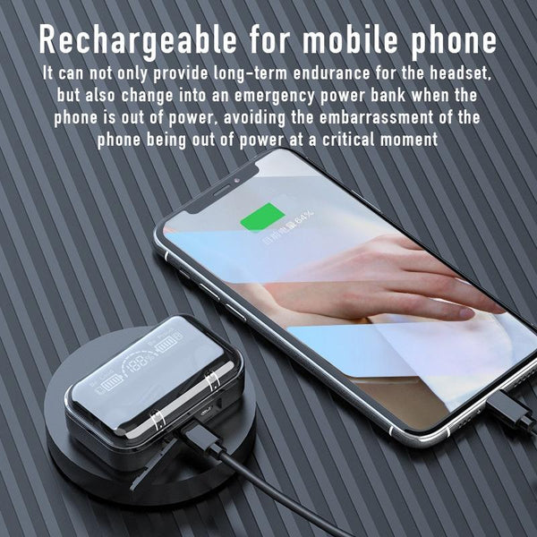 Touch Bluetooth Earphones With Noise Cancellation And Charging Box Black Earbuds