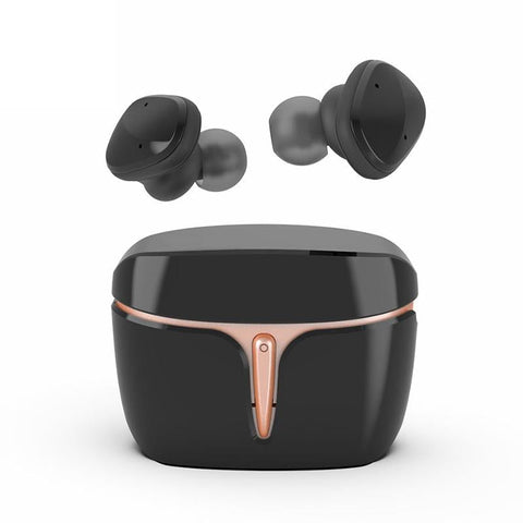 Waterproof True Wireless Bluetooth Earphones Sports 5.0 Black Earbuds