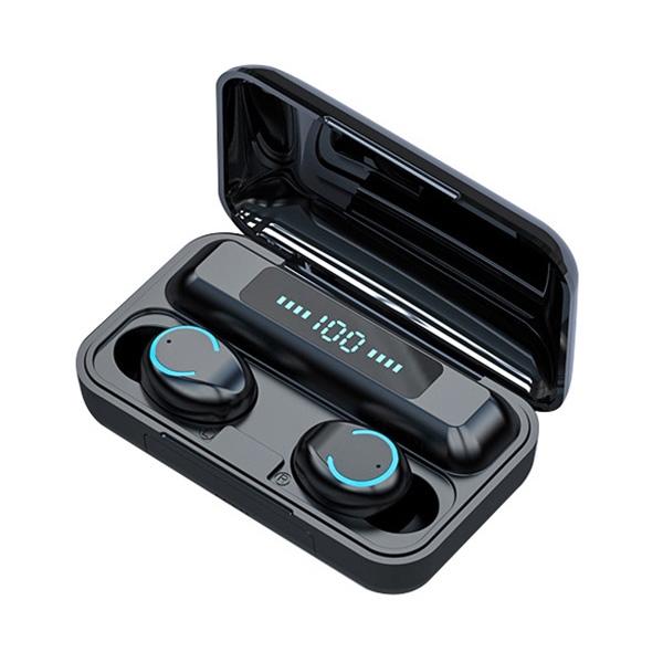 Wireless Noise Cancelling With Charging Case Black Earbuds