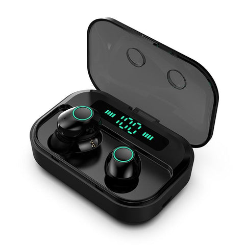 Wireless Stereo Bluetooth Headset With Charging Case And Digital Display M7 Tws V5.0 Black Earbuds