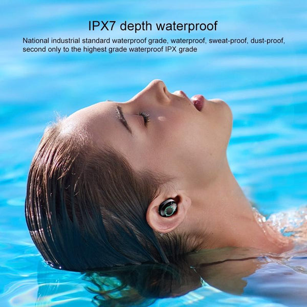 Wireless Stereo Bluetooth Headset With Charging Case And Digital Display M7 Tws V5.0 Black Earbuds