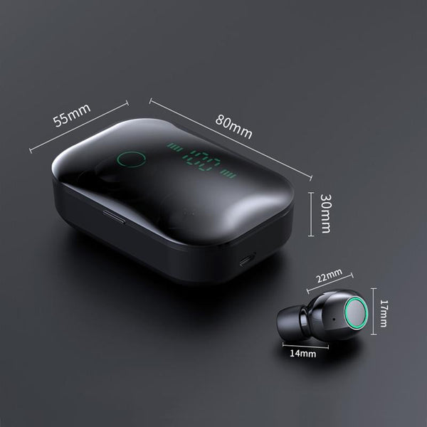 Wireless Stereo Bluetooth Headset With Charging Case And Digital Display M7 Tws V5.0 Black Earbuds