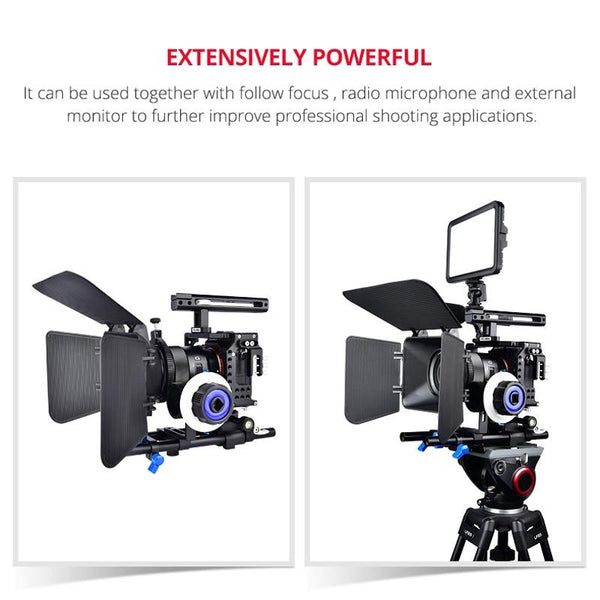 Video Camera Cage Stabilizer For Sony A7 Series Cameras Black Stabilizers