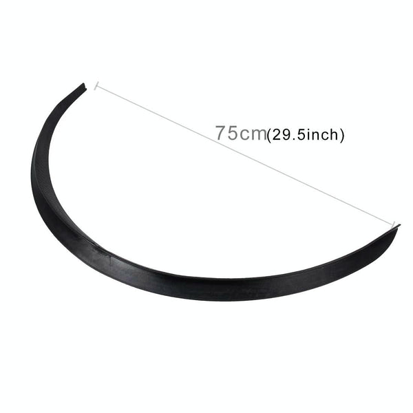 2 Pcs 45Cm Black Rubber Arc Strips Universal Fender Flares Wheel Eyebrow Decal Fenders & Mud Guards