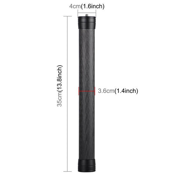 35Cm Carbon Fiber Monopod Extension For Gimbal Black Stabilizers